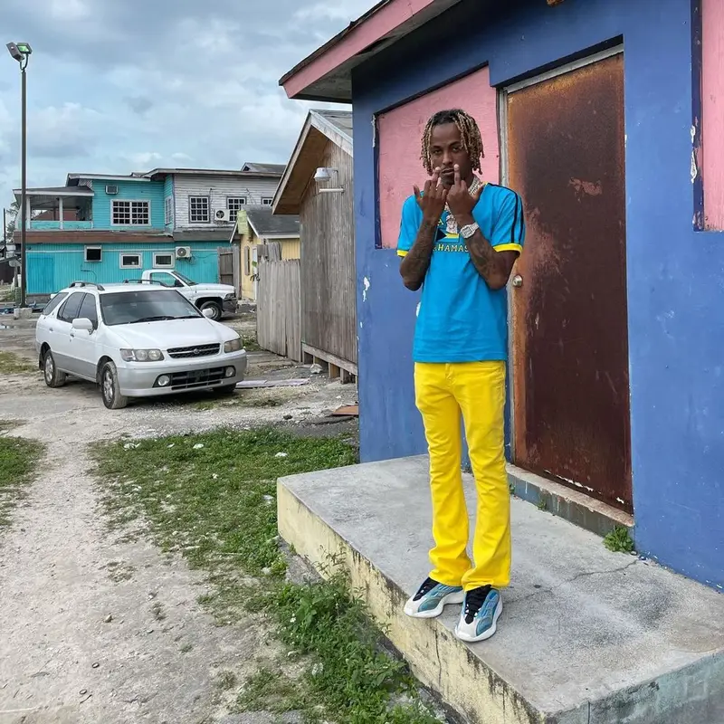 Rich The Kid outfit in Gallery Dept., Adidas, and Yeezy, 2021