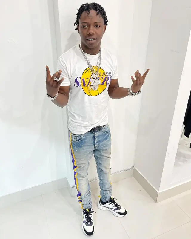 Jackboy outfit in Sniper Gang Apparel, Amiri, and Dior, 2021