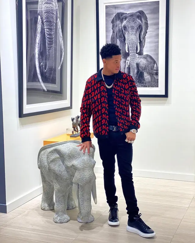 YK Osiris outfit in Givenchy, Ksubi, and Louis Vuitton, 2021