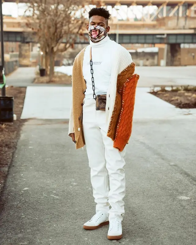 JuJu outfit in Marni, Louis Vuitton, and Saint Laurent, 2021
