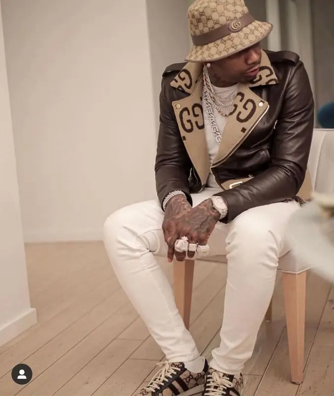 Moneybagg Yo outfit in Gucci, 2021