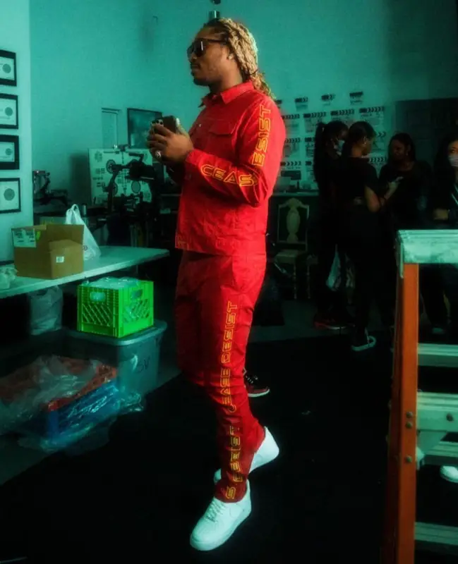 Future outfit in Cease±Desist and Nike, 2021