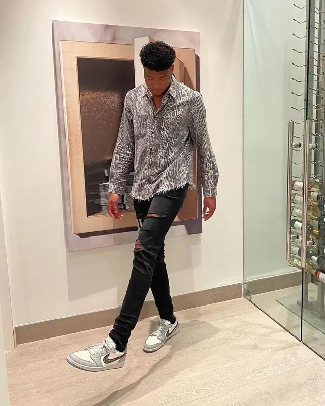 Rui Hachimura outfit in Amiri, Nike, and Dior, 2020