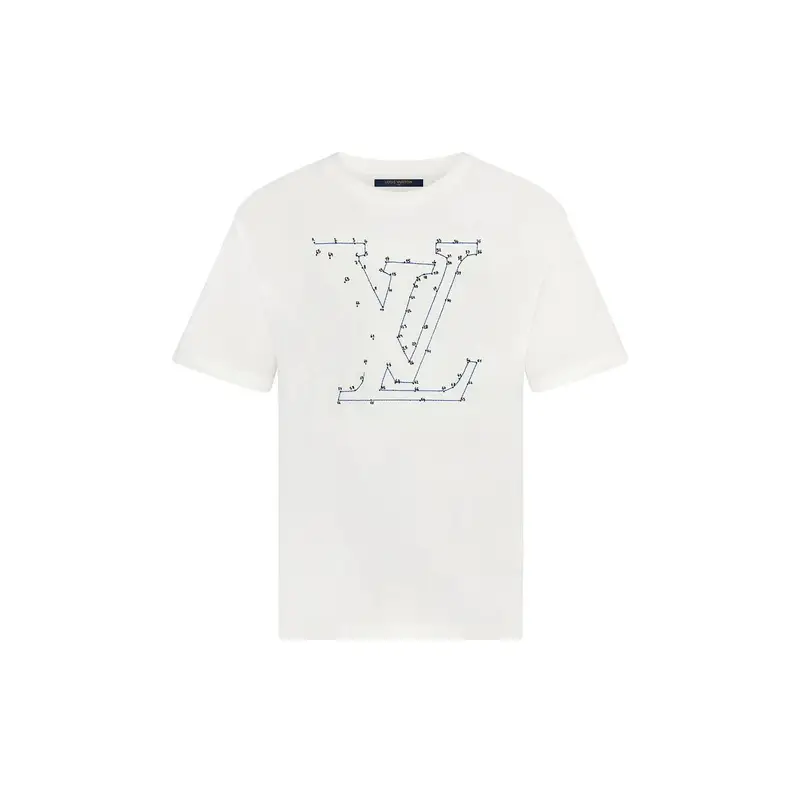 Louis Vuitton White LV Stitch T-Shirt