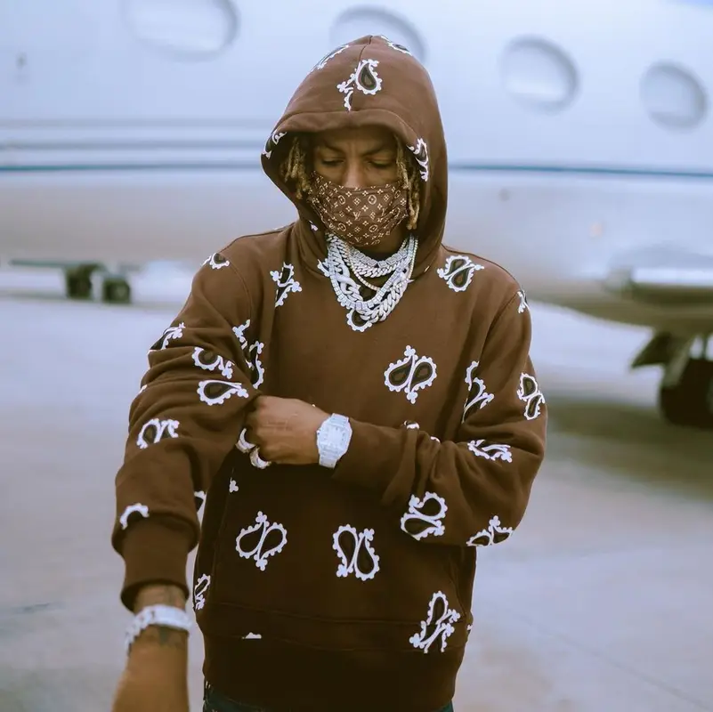 Rich The Kid outfit in Amiri, Custom, and Dior, 2021