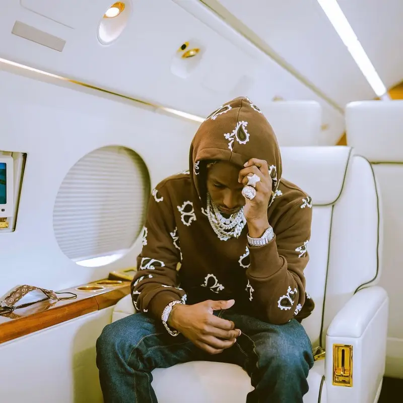 Rich The Kid outfit in Amiri, Custom, and Dior, 2021