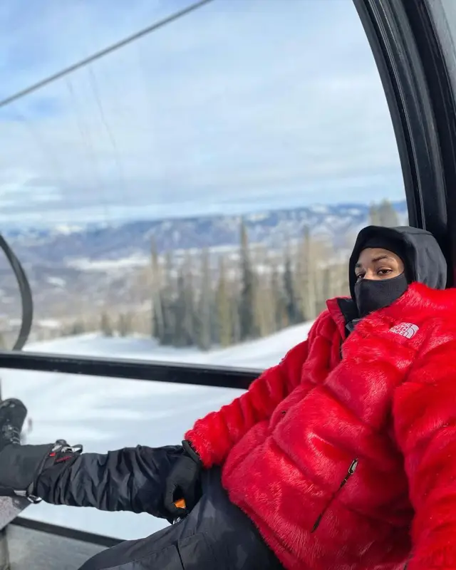 DDG outfit in Supreme, Moncler, and The North Face, 2021