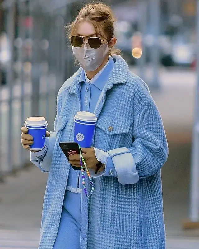 Gigi Hadid outfit in Munthe, Amavii, and Discover Night, 2021