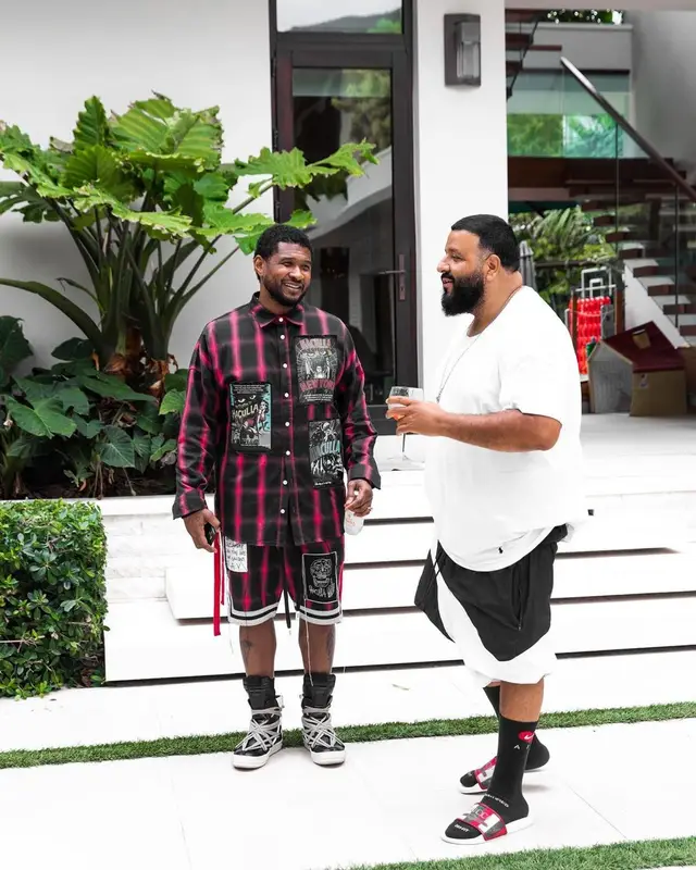 DJ Khaled outfit in Polo Ralph Lauren, Jordan, and Nike, 2021