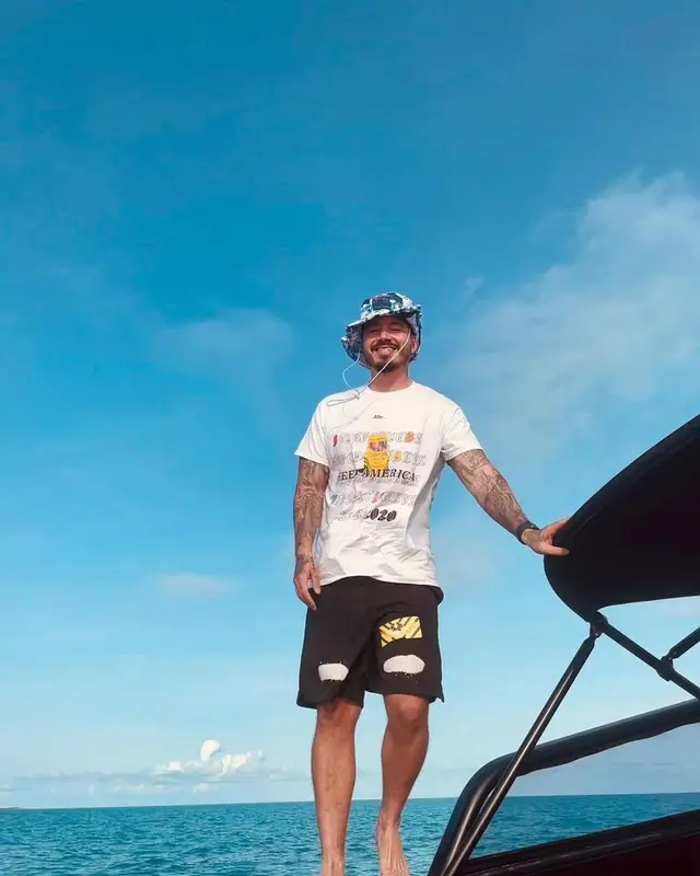 J Balvin outfit in J Balvin Merch and Advisory Board Crystals, 2021