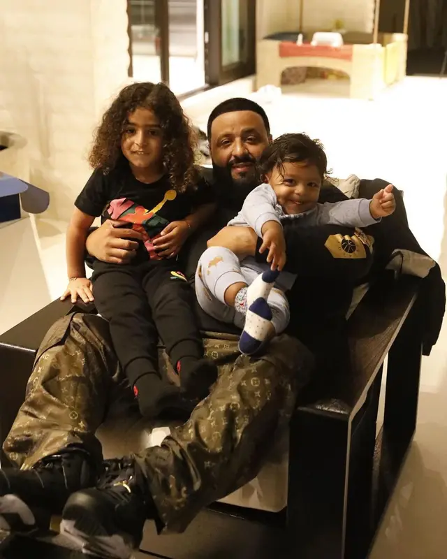 DJ Khaled outfit in Jordan, Supreme, and Louis Vuitton, 2021