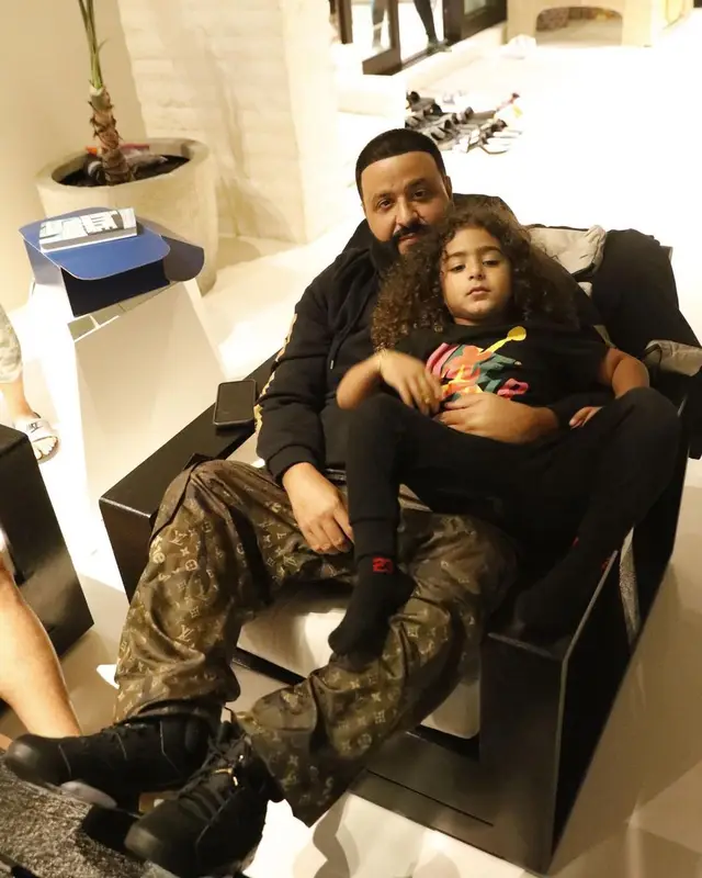 DJ Khaled outfit in Jordan, Supreme, and Louis Vuitton, 2021