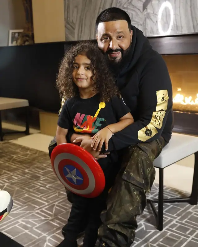 DJ Khaled outfit in Jordan, Supreme, and Louis Vuitton, 2021