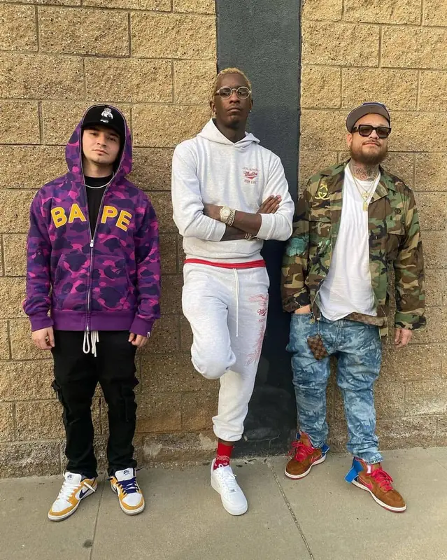 Young Thug outfit in Local Authority LA and Nike, 2021
