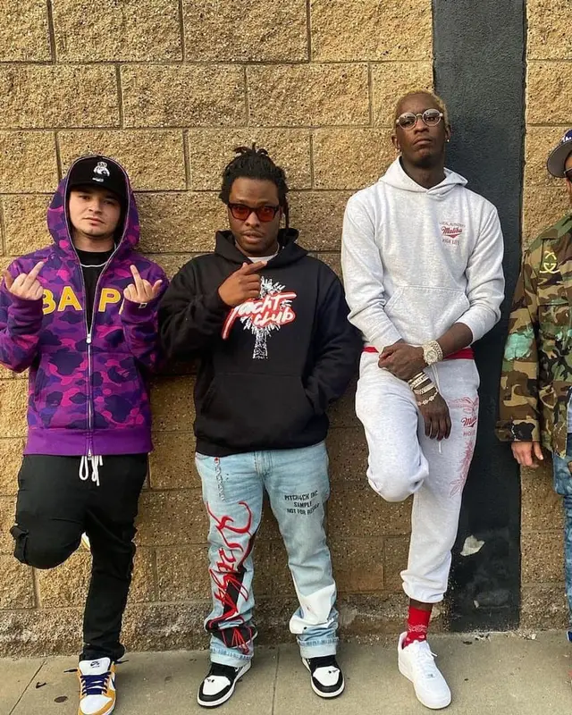 Young Thug outfit in Local Authority LA and Nike, 2021