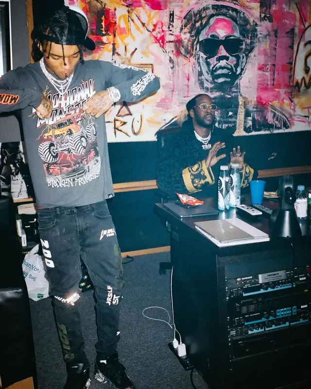 Swae Lee outfit in La Familia Tour, Raf Simons, and Adidas, 2021