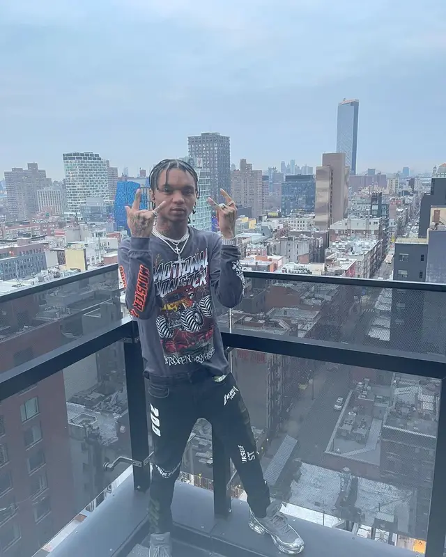Swae Lee outfit in La Familia Tour, Raf Simons, and Adidas, 2021