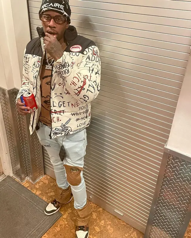 Lil Duke outfit in Ricchezza Forever, Vicaire, and Louis Vuitton, 2021