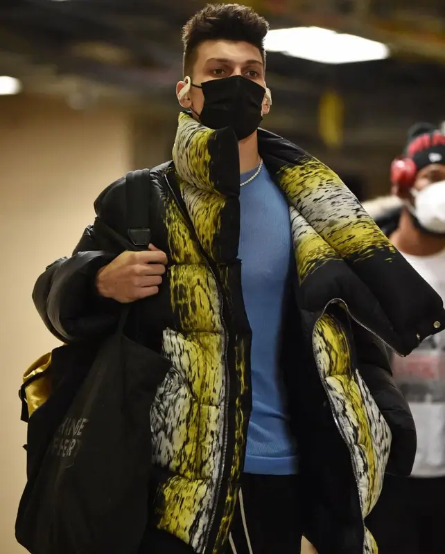 Tyler Herro outfit in Rick Owens and Change of Heart, 2021