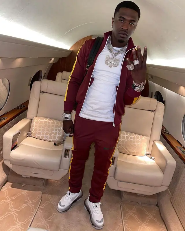 Bankroll Freddie outfit in Palm Angels, Balenciaga, and Louis Vuitton, 2021