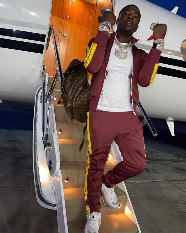 Bankroll Freddie outfit in Palm Angels, Balenciaga, and Louis Vuitton, 2021
