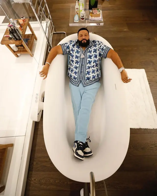 DJ Khaled outfit in Dolce & Gabbana and Nike, 2021