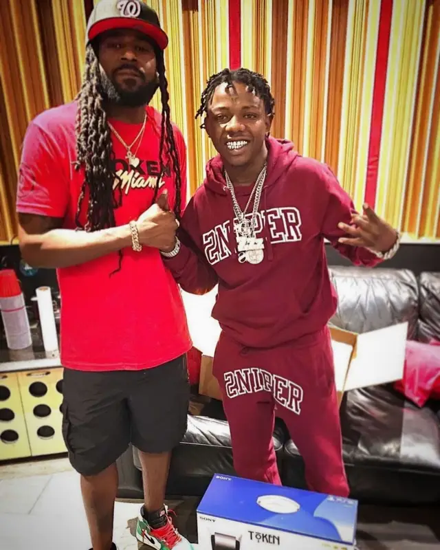 Jackboy outfit in Sniper Gang Apparel and PlayStation, 2021