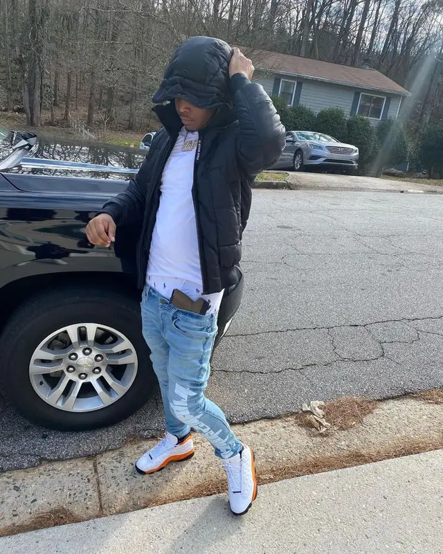Lil Keed outfit in G-Star RAW and Jordan, 2021