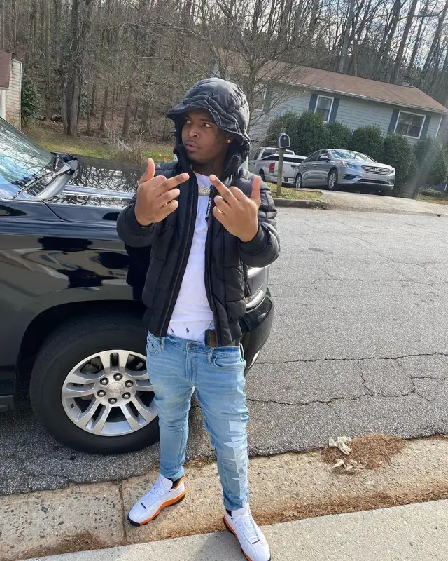 Lil Keed outfit in G-Star RAW and Jordan, 2021