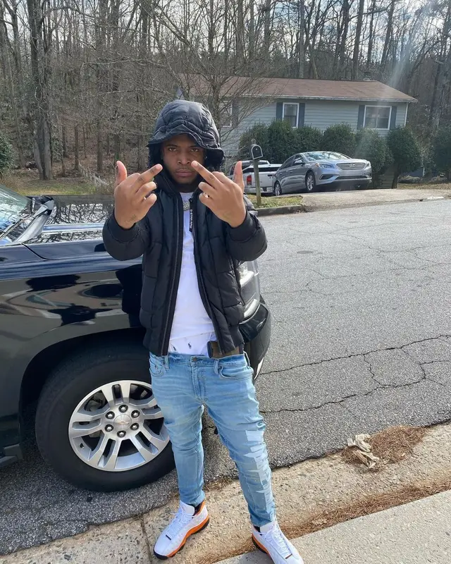 Lil Keed outfit in G-Star RAW and Jordan, 2021
