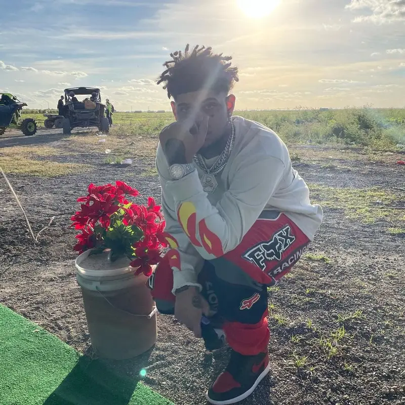 Smokepurpp outfit in Kanye West Merch, Fox Racing, and Nike, 2021