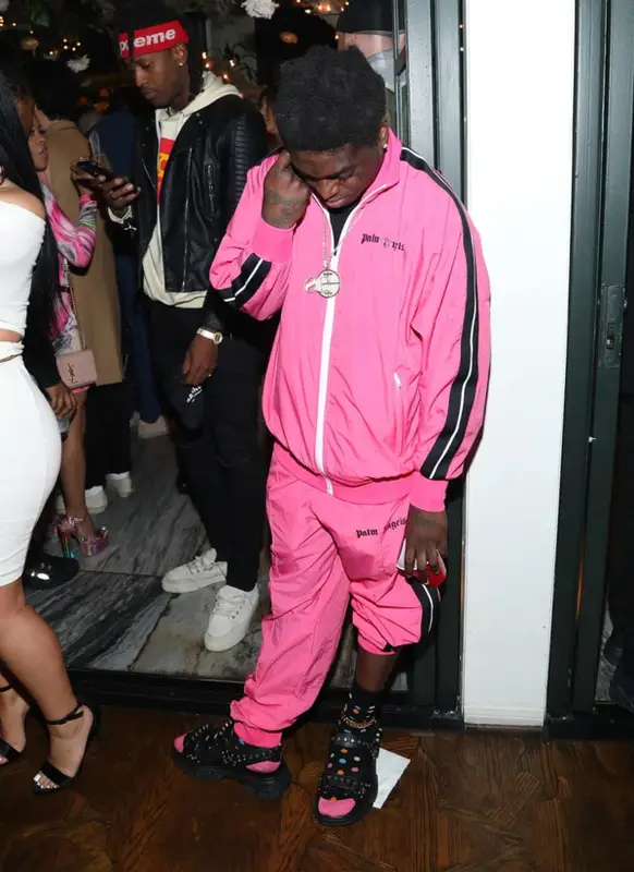 Kodak Black outfit in Palm Angels, Happy Socks, and Gucci, 2019