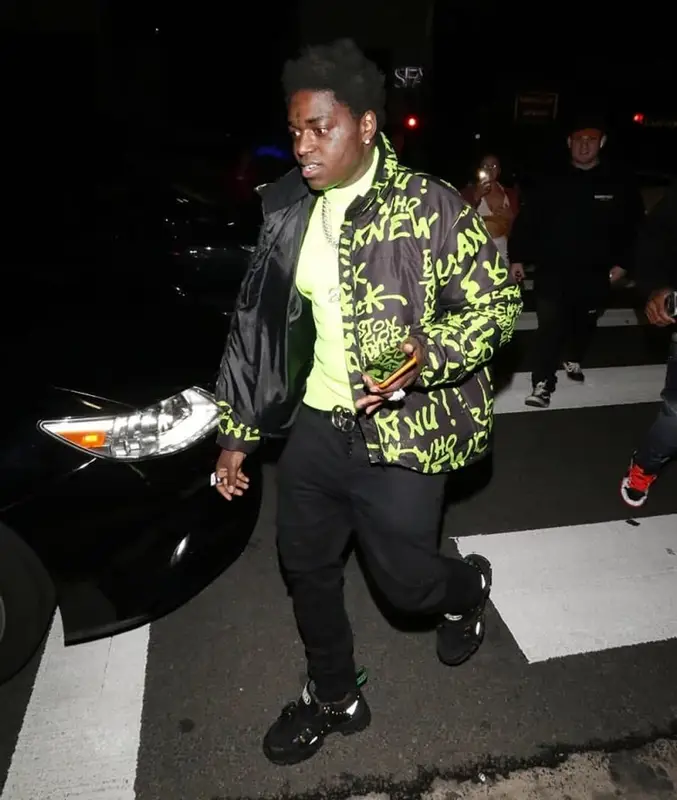 Kodak Black outfit in Paul Smith, Emporio Armani, and Gucci, 2020
