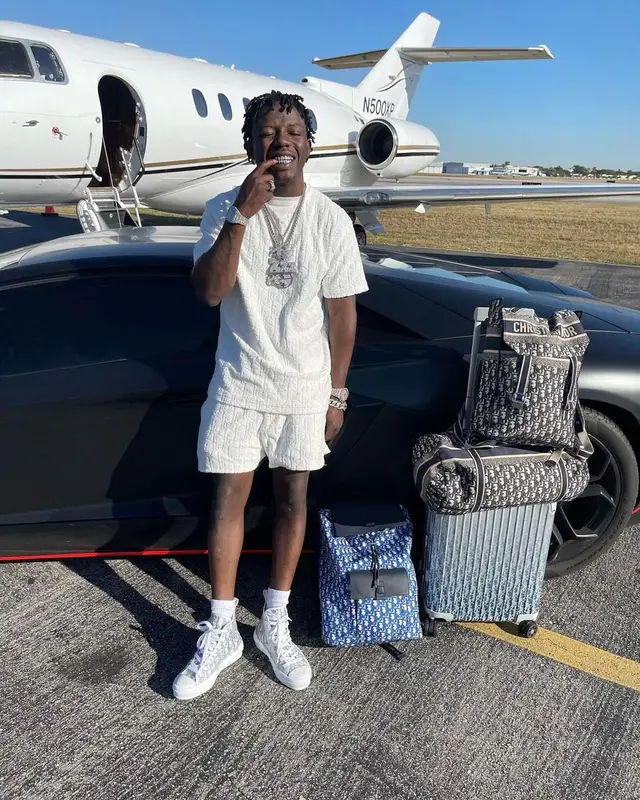Jackboy outfit in Dior, Shawn, and Rimova, 2021