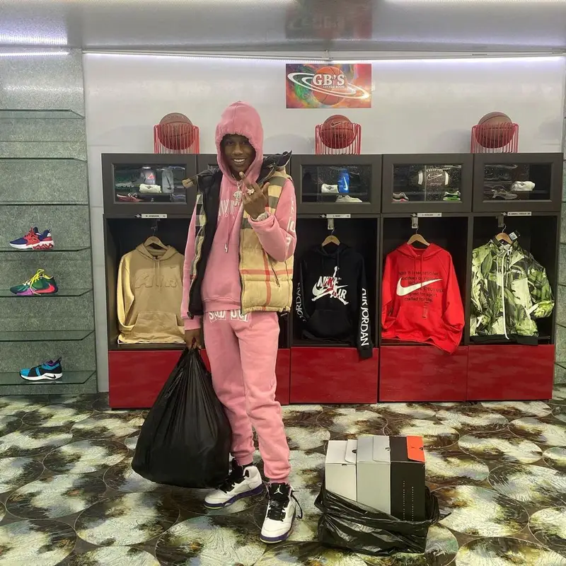 Smooky MarGielaa outfit in Burberry, Soldout NYC, and Jordan, 2021