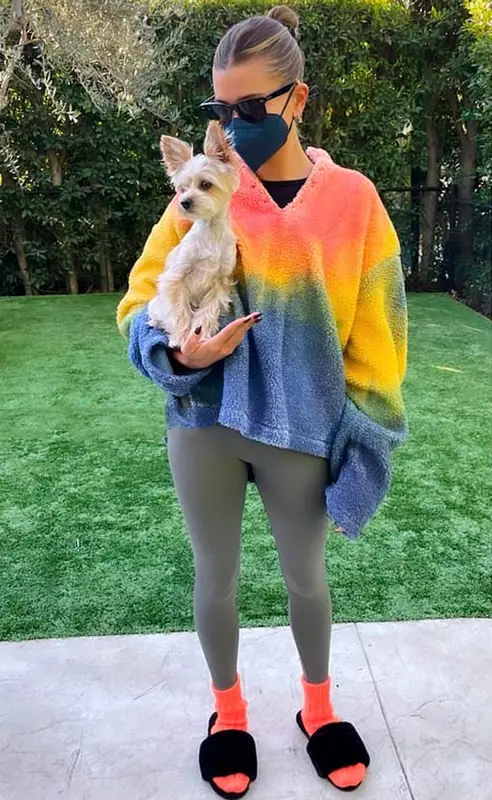 Hailey Bieber outfit in Cactus Plant Flea Market, Ray-Ban, and Human Made, 2021