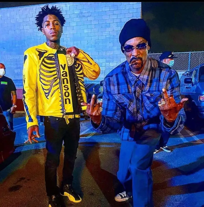 NBA YoungBoy outfit in Vanson Leathers, Amiri, and Jordan, 2020