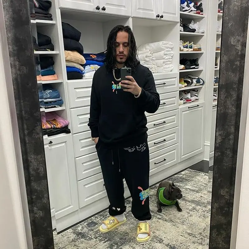 Russ outfit in Puma and KidSuper, 2021