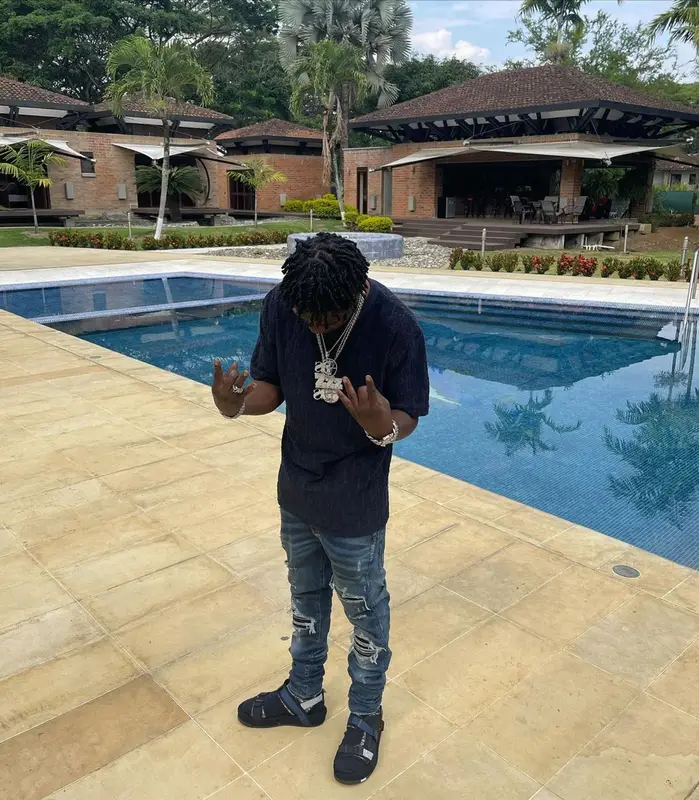 Jackboy outfit in Dior and Amiri, 2021
