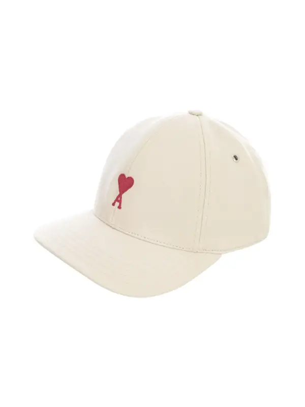 Ami Alexandre Mattiussi Cap W/embroidery Logo In Off White $144