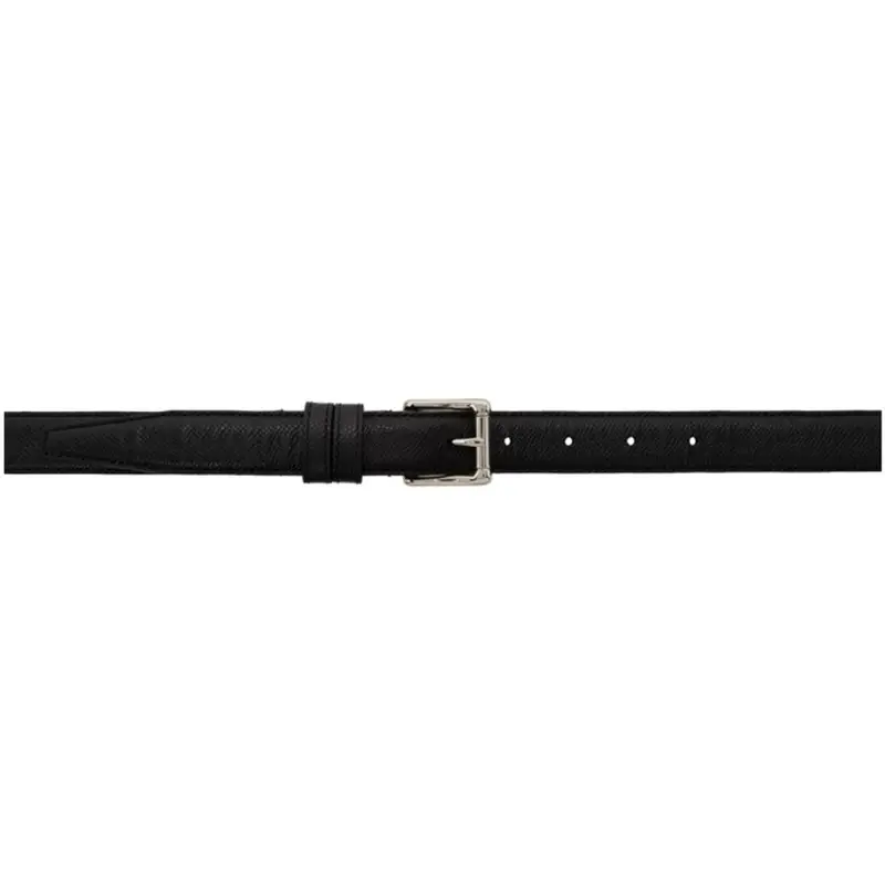 Ami Alexandre Mattiussi Ami Alexandre Mattiussi Black Fine Rivet Belt In Black/001 $165