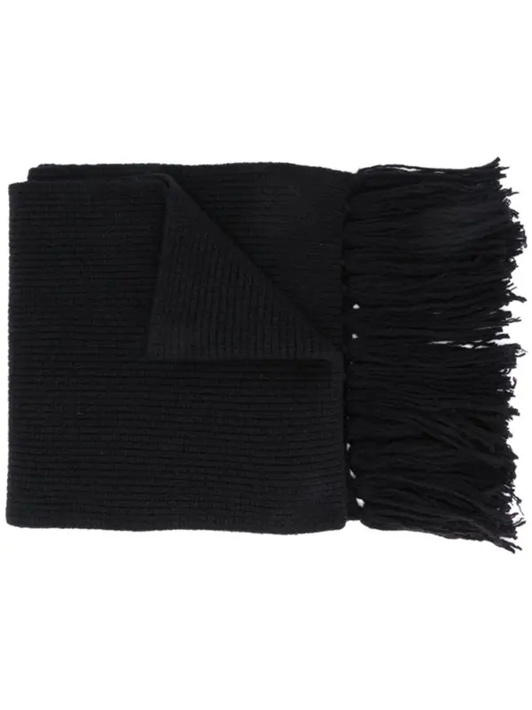 Ami Alexandre Mattiussi Ami De Coeur Patch Scarf In Black $194