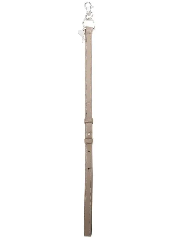 Ami Alexandre Mattiussi Ami Charm Strap Keyring In Neutrals $200