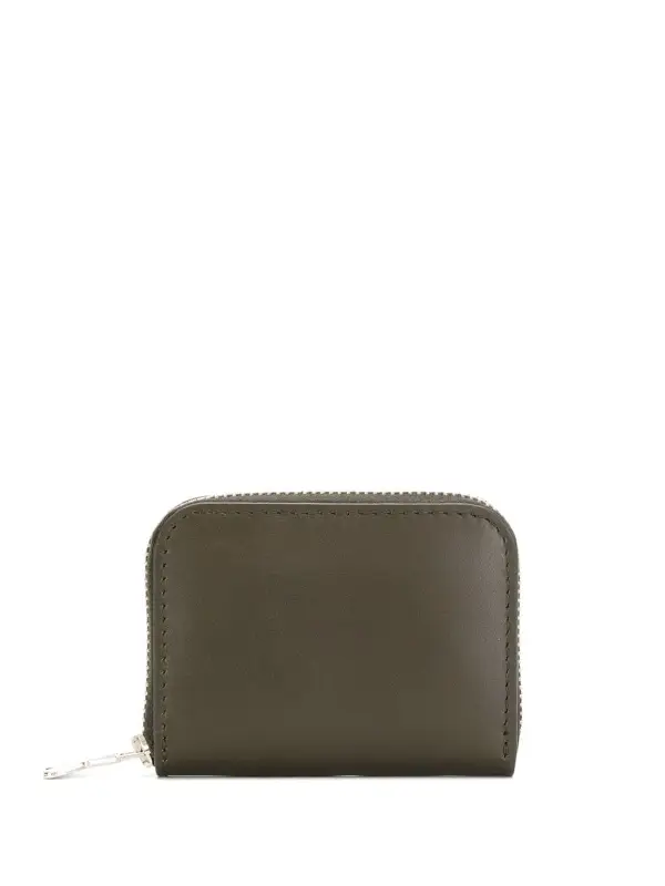 Ami Alexandre Mattiussi Ami De Coeur Puller Zipped Card Wallet In Green $200