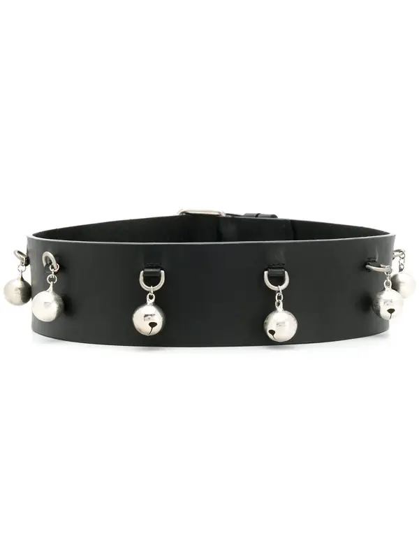 Ami Alexandre Mattiussi Large Bells D-rings Belt In Black $345