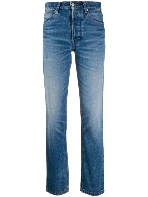 Ami Alexandre Mattiussi Straight Fit 5 Pockets Jeans In Blue $265