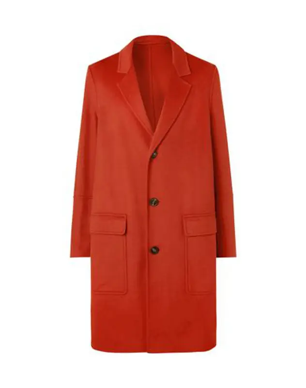 Ami Alexandre Mattiussi Coat In Rust $950
