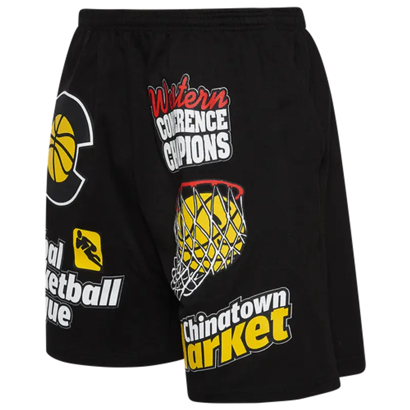 Market Mens Chinatown Market Western Conference Shorts In Black/yellow $60