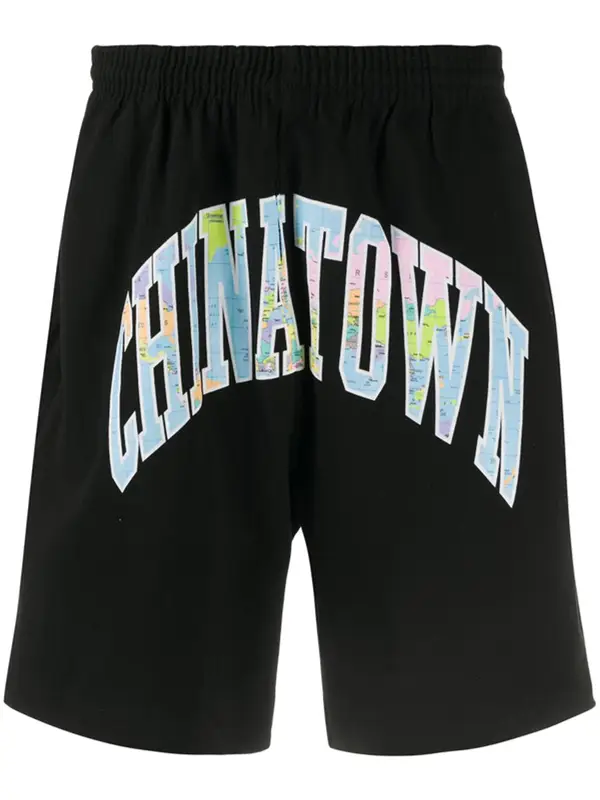 Market Logo-print Track Shorts In Black $60
