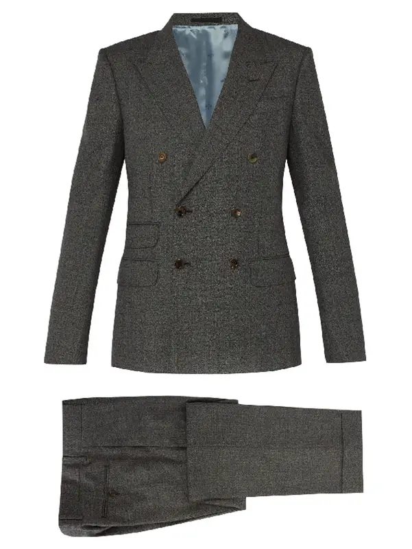 Gucci Double-breasted Wool Suit In Grey $4878